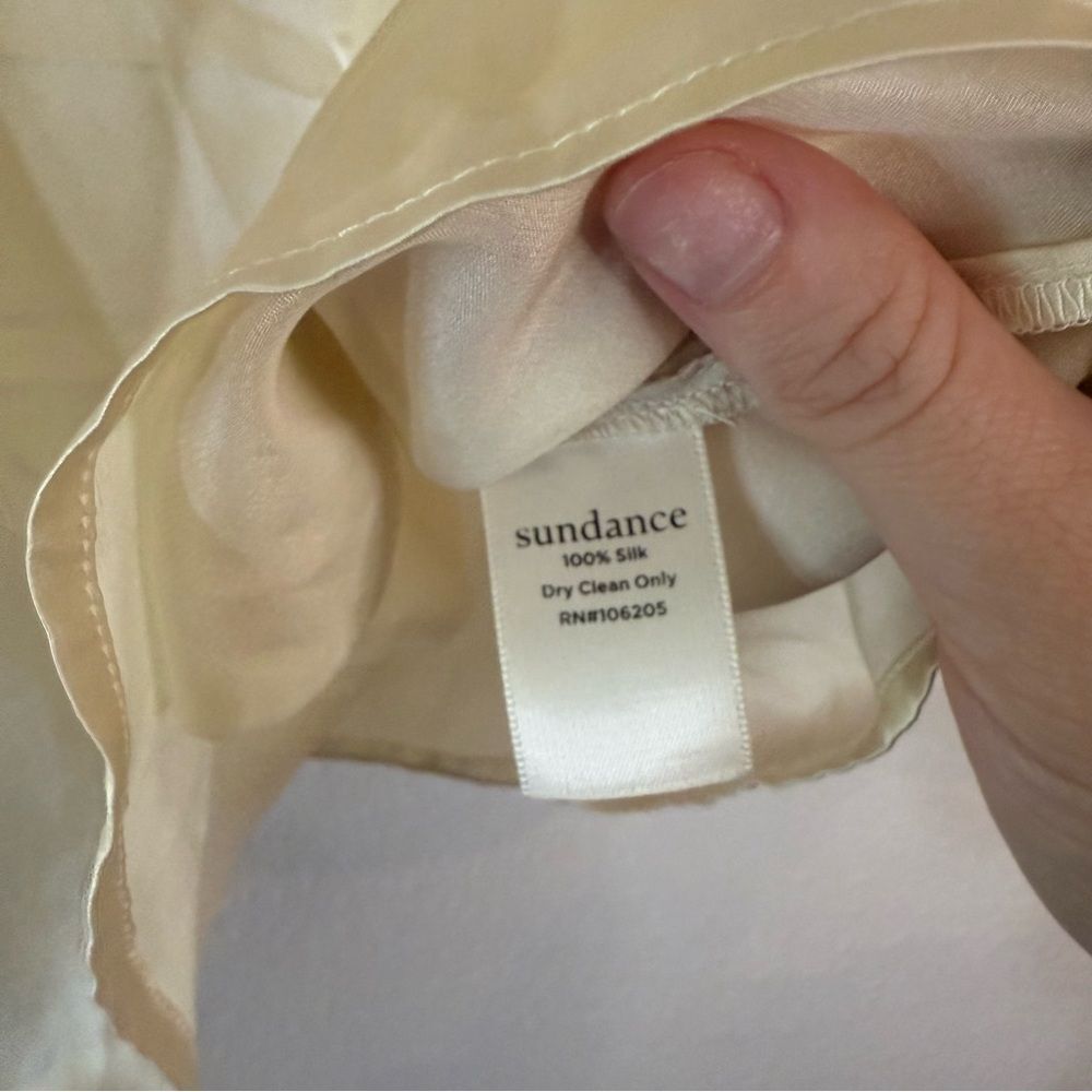 Sundance Cream silk Blouse M - Picture 3 of 4